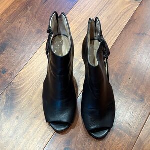 Banana Republic Black Heeled Boots with Buckle